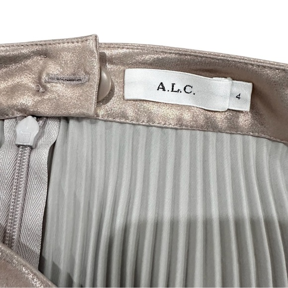 A.L.C. Bobby rose gold pleated midi skirt - Picture 9 of 11